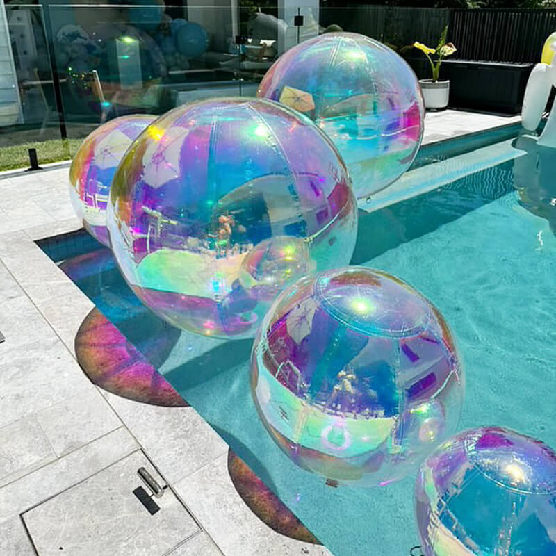 Rainbow Color Inflatable Mirror Ball Reusable Big Bubble Balloon-ubackdrop