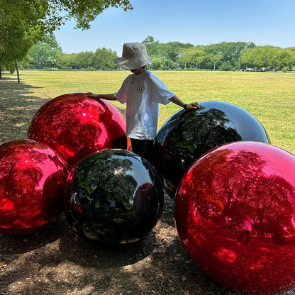 Black Inflatable Mirror Ball Reusable Big Bubble Balloon-ubackdrop
