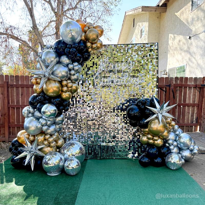 Silver Shimmer Wall Panels – Easy Setup Wedding/Event/Theme Party Decorations-ubackdrop