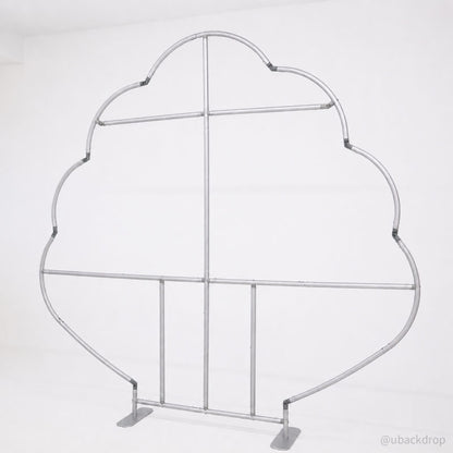9.7x9ft Seashell-Shaped Metal Backdrop Stand for Mermaid & Under the Sea Party Decor