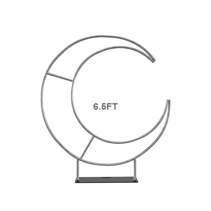 6.5ft Round Moon shaped Wedding Arch Stand-ubackdrop