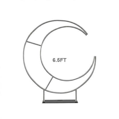 6.5ft Round Moon shaped Wedding Arch Stand-ubackdrop
