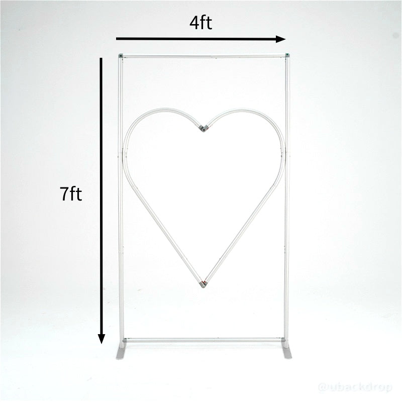 4x7ft Cutout Heart Frame for Wedding Party Decor Backdrop Stand