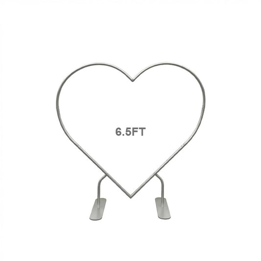 6.5ft Party & Hoop Balloon Heart Shape Loop Flower Arch Photo Booth Backdrop Stand Heart Backdrop-ubackdrop