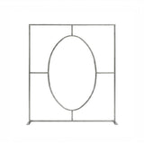 7x8ft Oval Cutout Square Ruched Fabric Backdrop Stand for Events