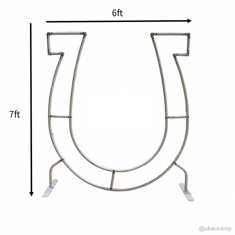 6x7 ft U-Shaped Backdrop Stand for Wedding Party & Event Decor