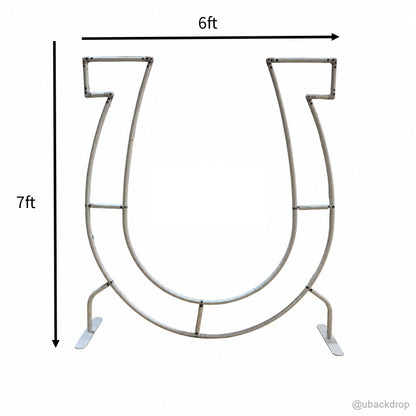 6x7 ft U-Shaped Backdrop Stand for Wedding Party & Event Decor