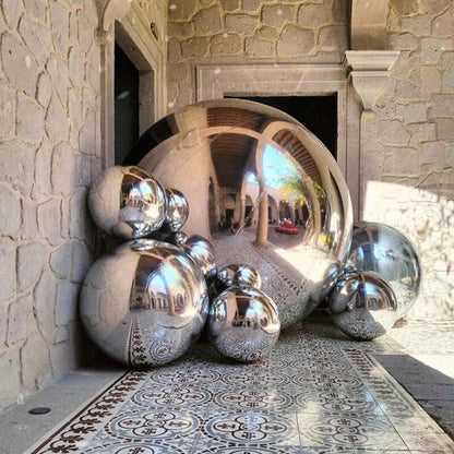 Silver Inflatable Mirror Ball Reusable Big Bubble Balloon-ubackdrop