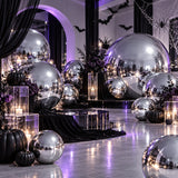 Silver Inflatable Mirror Ball for Event Decor