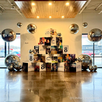 Silver Inflatable Mirror Ball Reusable Big Bubble Balloon-ubackdrop