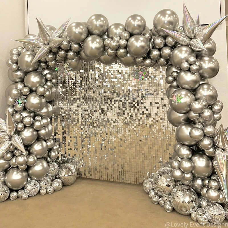 Silver Shimmer Wall Panels – Easy Setup Wedding/Event/Theme Party Decorations-ubackdrop
