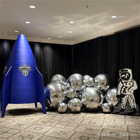 Silver Inflatable Mirror Ball Reusable Big Bubble Balloon