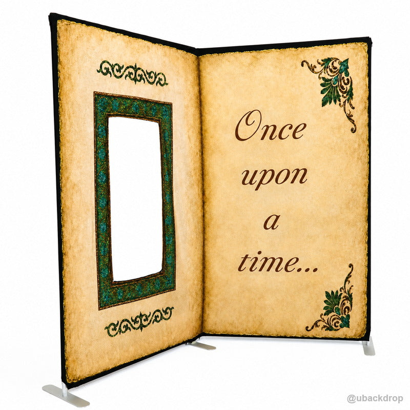 Storybook open book photo booth party stand backdrop display