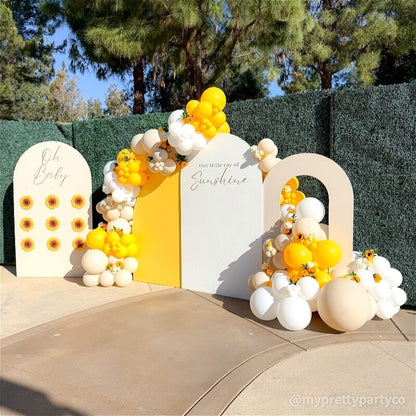 4x7ft Chiara Arched Backdrop Frame Custom Arched Wall Backdrop Cover for Party Decoration-ubackdrop