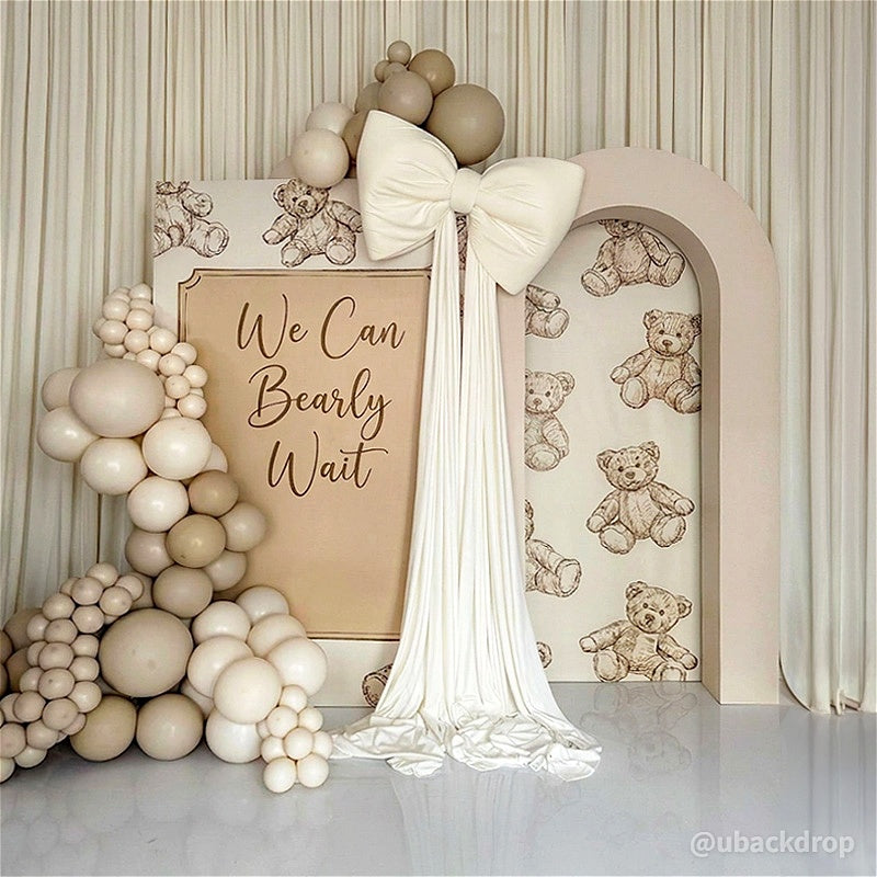 4.3x7ft 3D Dual-Tube Ruched Fabric Cover Arch Stand for Event Decor-ubackdrop