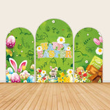 Happy Easter Green Bunny Egg Party Background Arch Backdrop Covers