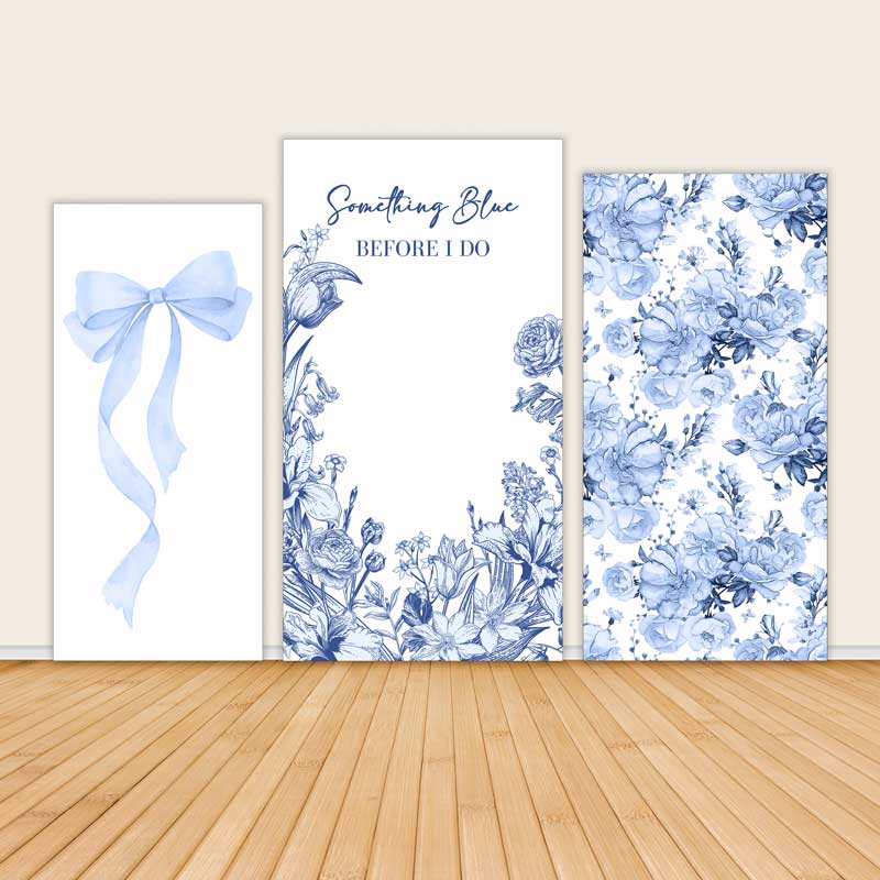 Something Blue Before I Do Wedding Rectangle Backdrop Covers