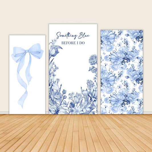 Something Blue Before I Do Wedding Rectangle Backdrop Covers-ubackdrop