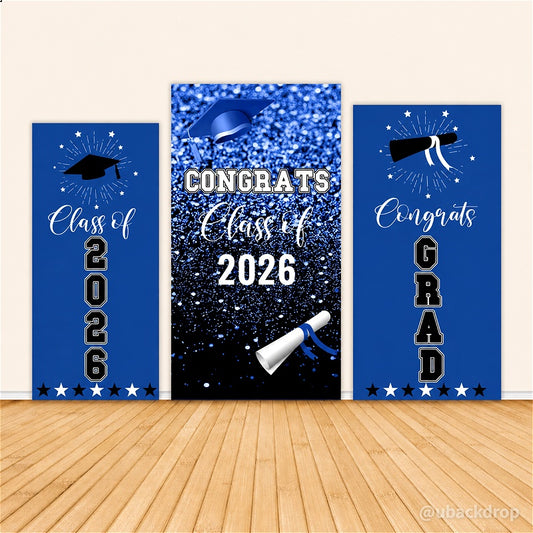 Congrats Grad Graduation Party Backdrop-ubackdrop