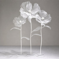 Artificial Standing Flowers Set Elegant White Floor Decor for Weddings & Events-ubackdrop
