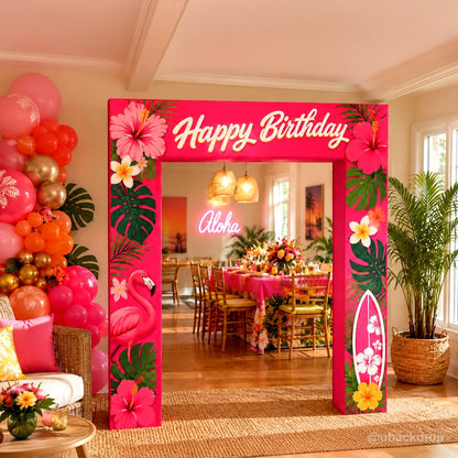 6.5x7.5ft 3D Double-Tube Rectangular Arch Backdrop Stand for Party & Event Decoration-ubackdrop