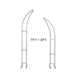 6+7FT Horn-Shape Flower Wall Backdrop Stand for Wedding and Event Decoration