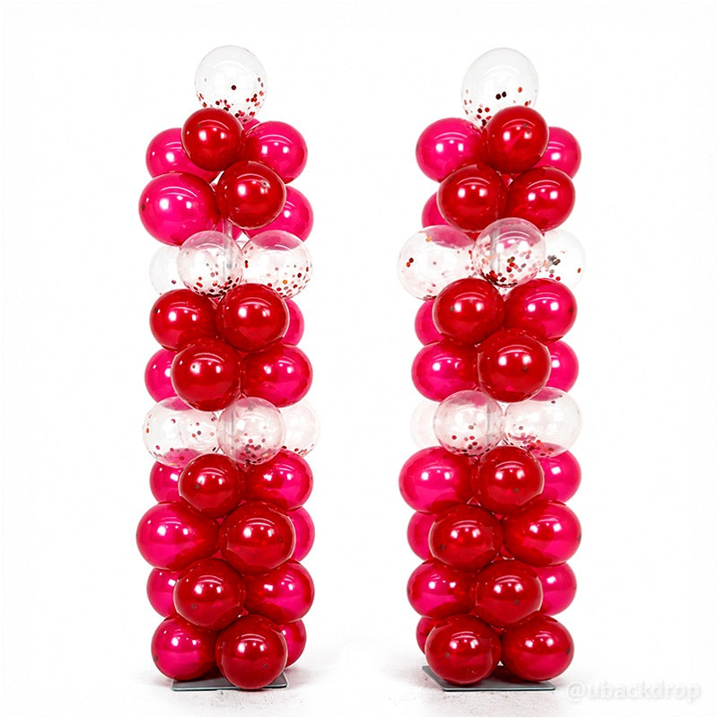 9.8Ft Vertical Removable Balloon Column Stands Pair Party Decoration Frame-ubackdrop