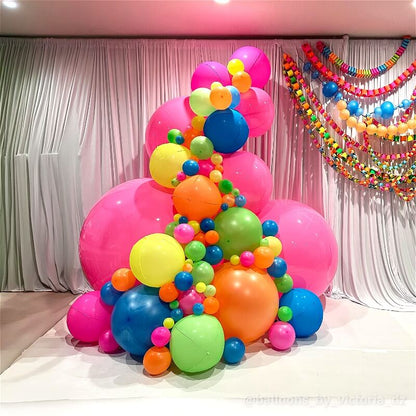 Pink Big Matte Inflatable Balls ¨C Reusable Party & Event Decor-ubackdrop