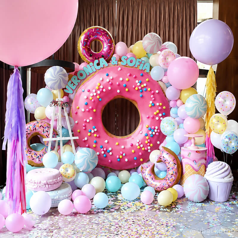 6.5ft Luxury Double Round Concentric Circle Backdrop Stand for Events-ubackdrop