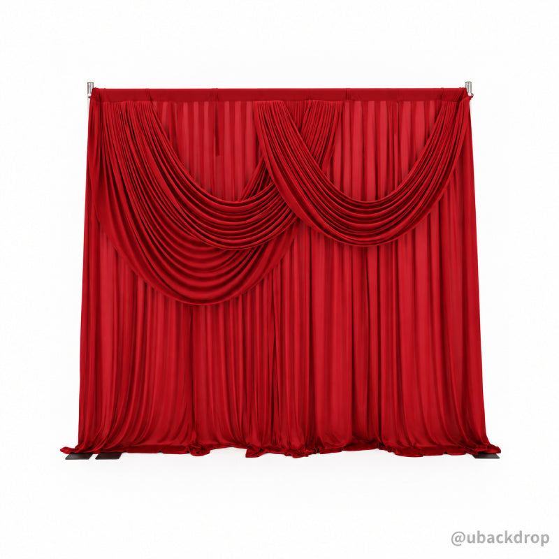 Pre-Sewn Fixed Drape Backdrop Curtain for Event & Party Decor