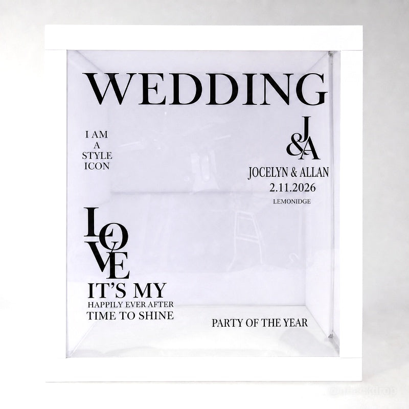 6.5x7.5ft Elegant Wedding Magazine Cover Photo Booth Prop Party Box