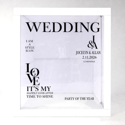 6.5x7.5ft Elegant Wedding Magazine Cover Photo Booth Prop Party Box