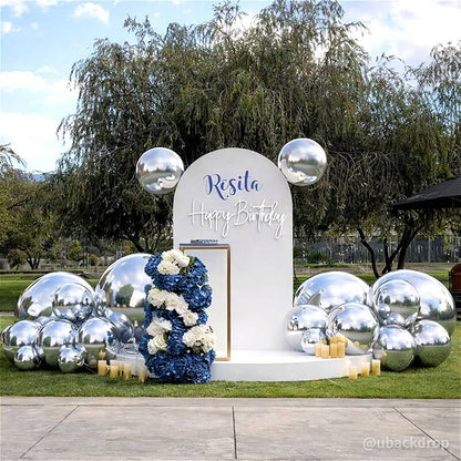 Silver Inflatable Mirror Ball Reusable Big Bubble Balloon-ubackdrop