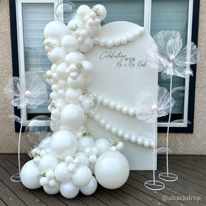Artificial Standing Flowers Set Elegant White Floor Decor for Weddings & Events