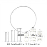6.5ft Circle Stand + Circle Cover + 3 Cylinders + 3 Cylinders Covers