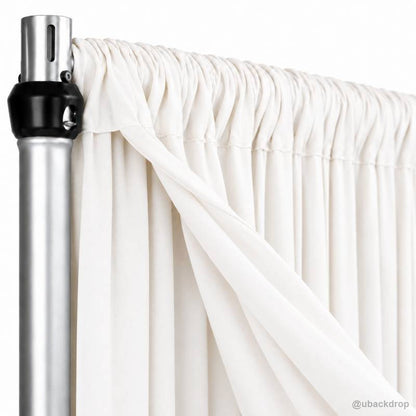 White double layer drape stand with swag fabric detail