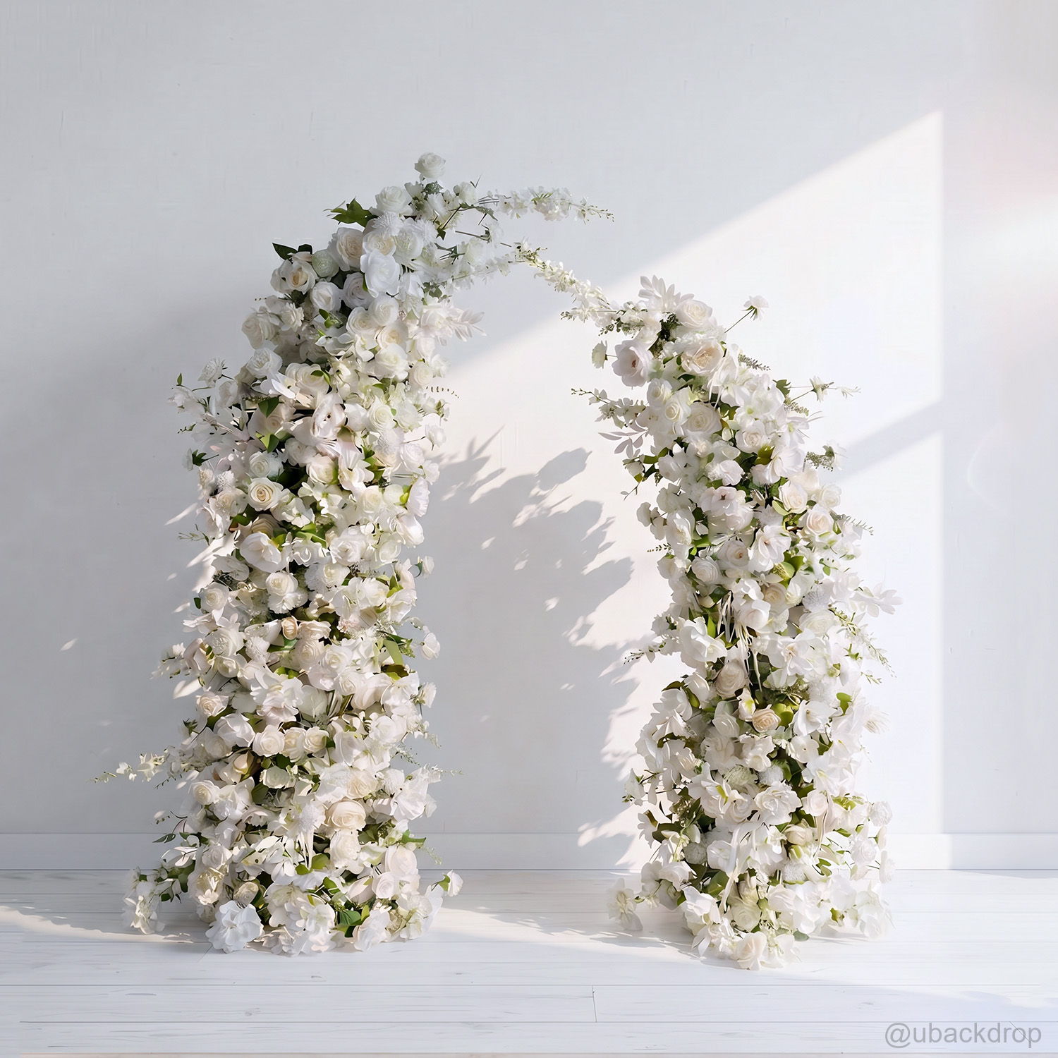 white-green-wedding-floral-arch-stand-backdrop-for-wedding-party-event