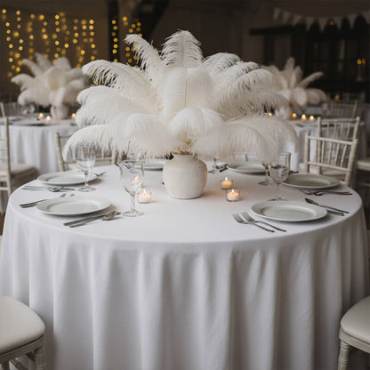 24"-26" Length White Natural Ostrich Feathers Centerpiece Filler-ubackdrop