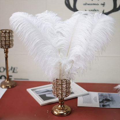 24"-26" Length White Natural Ostrich Feathers Centerpiece Filler-ubackdrop