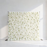 3D White Luxury Fabric Artificial Flower Wall Wedding Party Decor