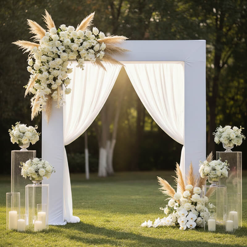 3D Double-Tube Rectangular Arch Backdrop Stand for Party & Event Decoration