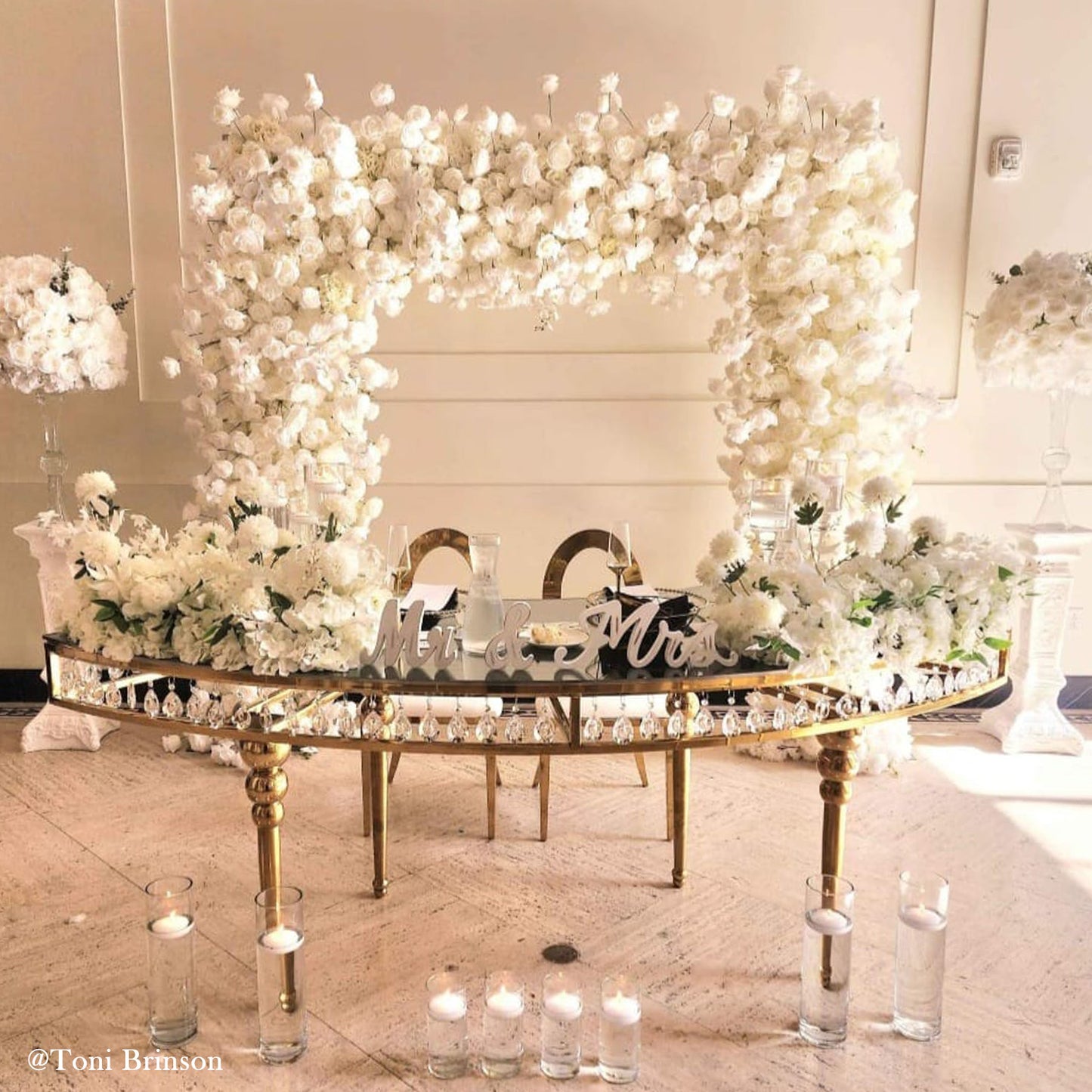 White Fabric Artificial Flower Wall Arch Wedding Birthday Party Decoration-ubackdrop