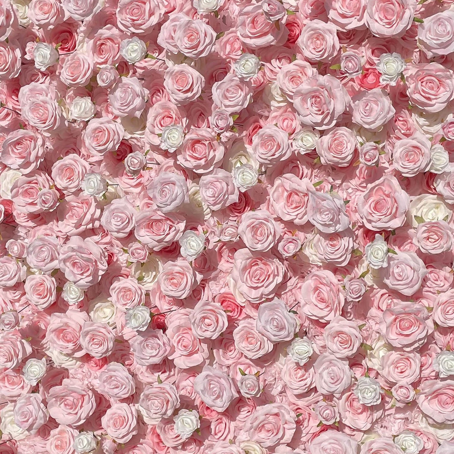 Pink White Roses Fabric Flower Wall for Party Decor-ubackdrop