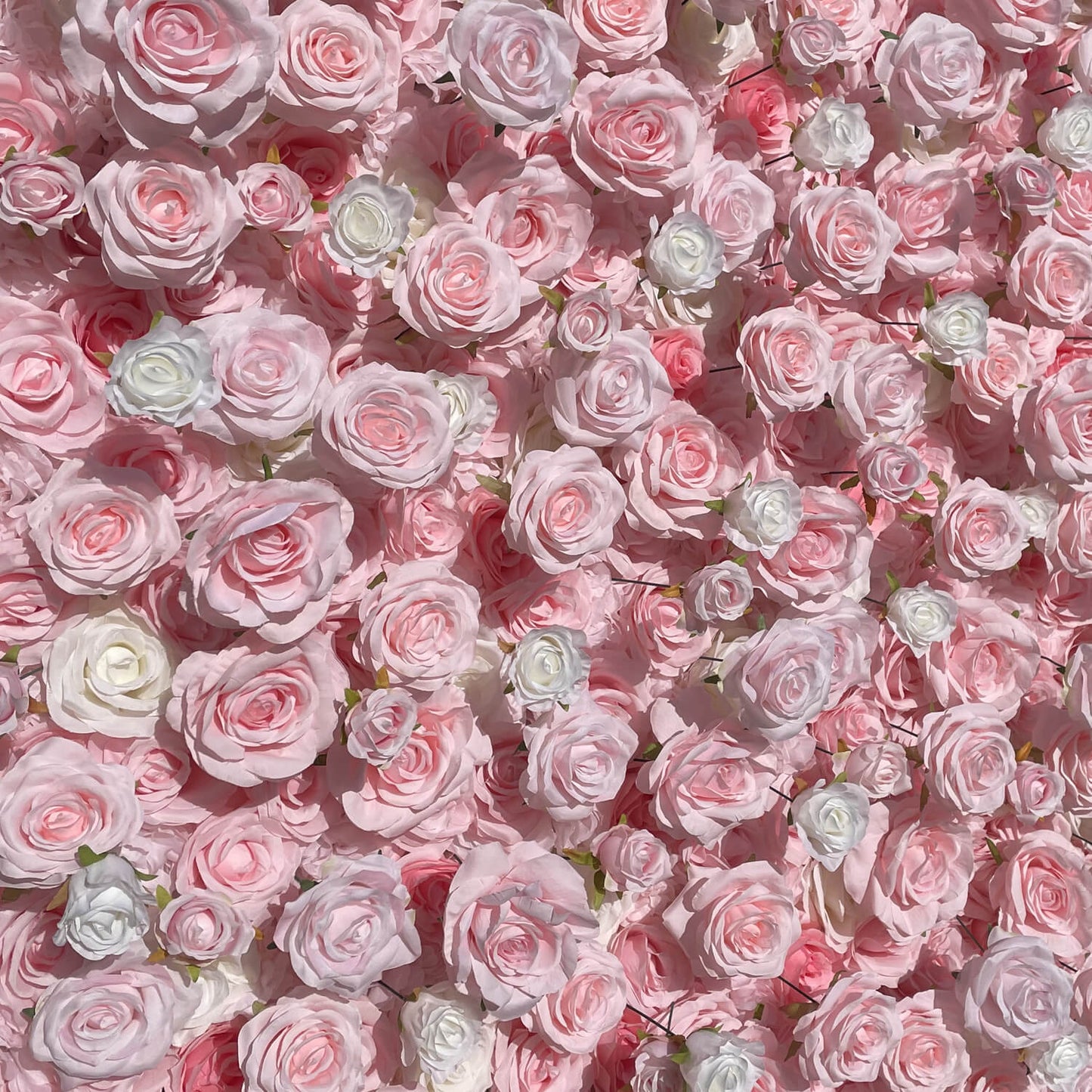 Pink White Roses Fabric Flower Wall for Party Decor-ubackdrop