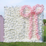 Full White Roses Fabric Artificial Flower Wall For Wedding Arrangement Event