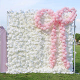 Full White Roses Fabric Artificial Flower Wall For Wedding Arrangement Event