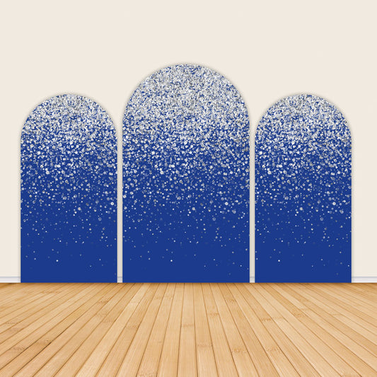 Winter Blue Sky and White Snow Arch Backdrop Covers-ubackdrop