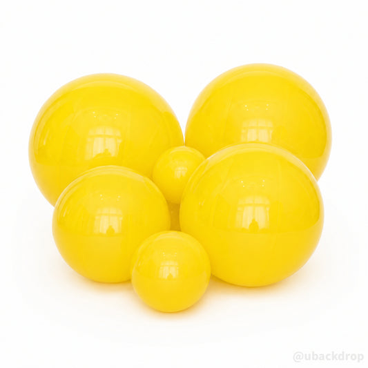 Yellow Big Matte Inflatable Balls – Reusable Party & Event Decor-ubackdrop