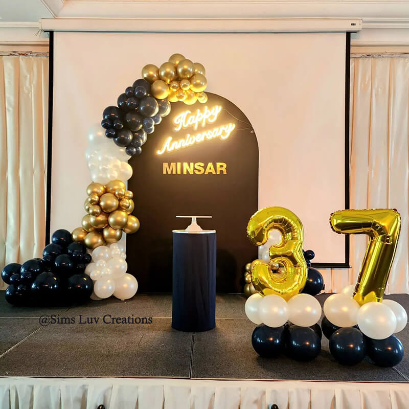 5X7ft Chiara Arched Backdrop Custom Arched Wall Backdrop Cover for Party Decoration-ubackdrop