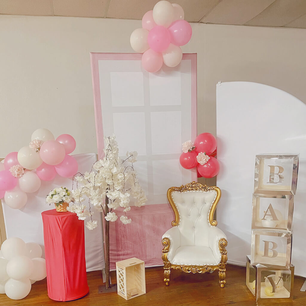 3x7ft Party Backdrop Stand Party Decor Baby Shower Birthday Rectangular Wall Stand-ubackdrop